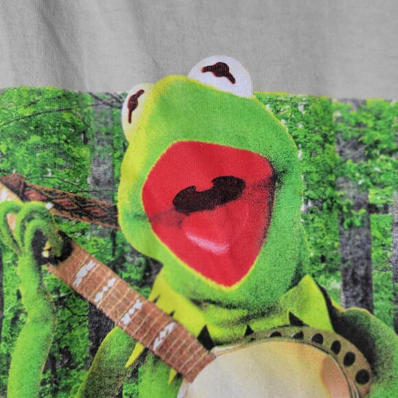 Disney The Muppets T-Shirt Large Green Kermit The Frog Country Roots Graphic Tee - Picture 2 of 12